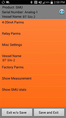 App Screen View for Analog Version
